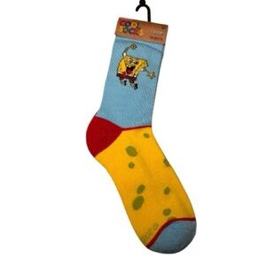 NEW! Nickelodeon SpongeBob SquarePants Crew Socks